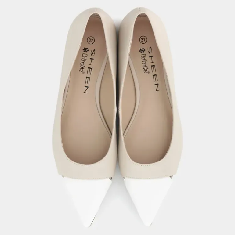 BALLERINA BIANCO-BEIGE ME-E25D-07