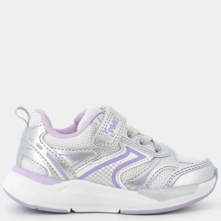 B&G SUPERMEGA- SNEAKERS BIANCO/ARGENTO-AMETISTA PUP 79580