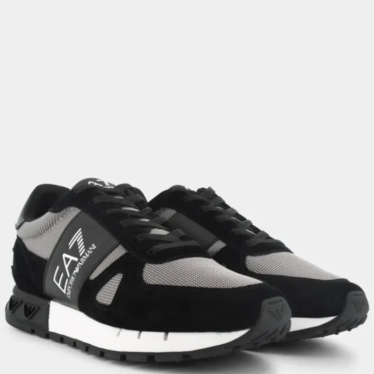 B&W LEGACY- SNEAKERS BLACK+SILVER X8X151 XK354 S972