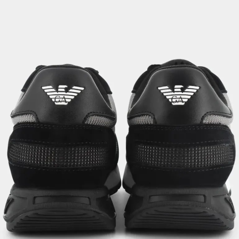B&W LEGACY- SNEAKERS BLACK+SILVER X8X151 XK354 S972