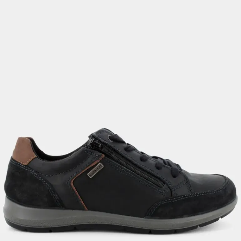 BERRY- SNEAKERS BLU SCURO/COGNAC IM-I24U-08