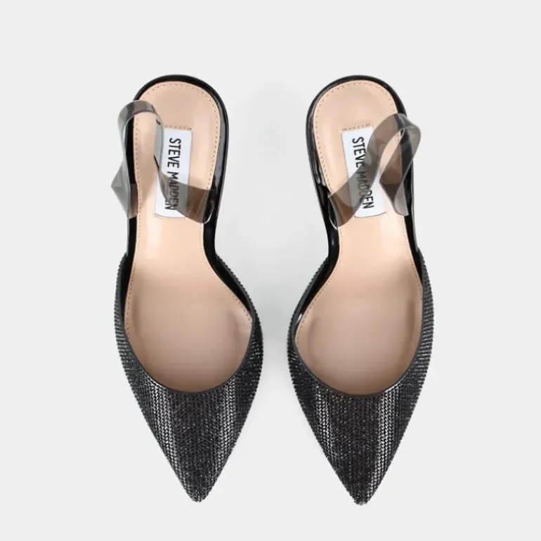 BLACK- SANDALI CRYSTAL TRASPARENTE LUCYLE