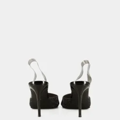 BLACK- SANDALI CRYSTAL TRASPARENTE LUCYLE