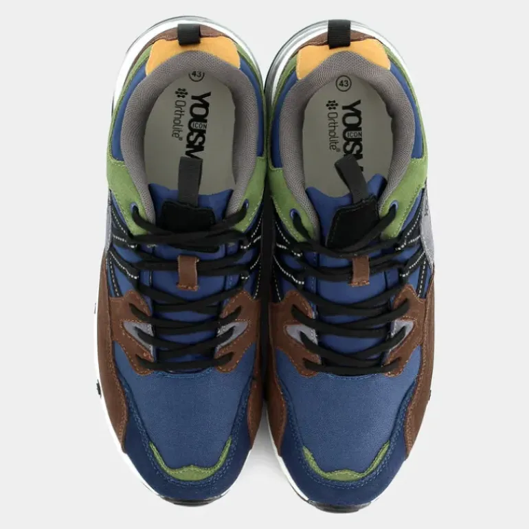 CAM- SNEAKERS VERDE/MARRONE/BLU HZ-I23U-05