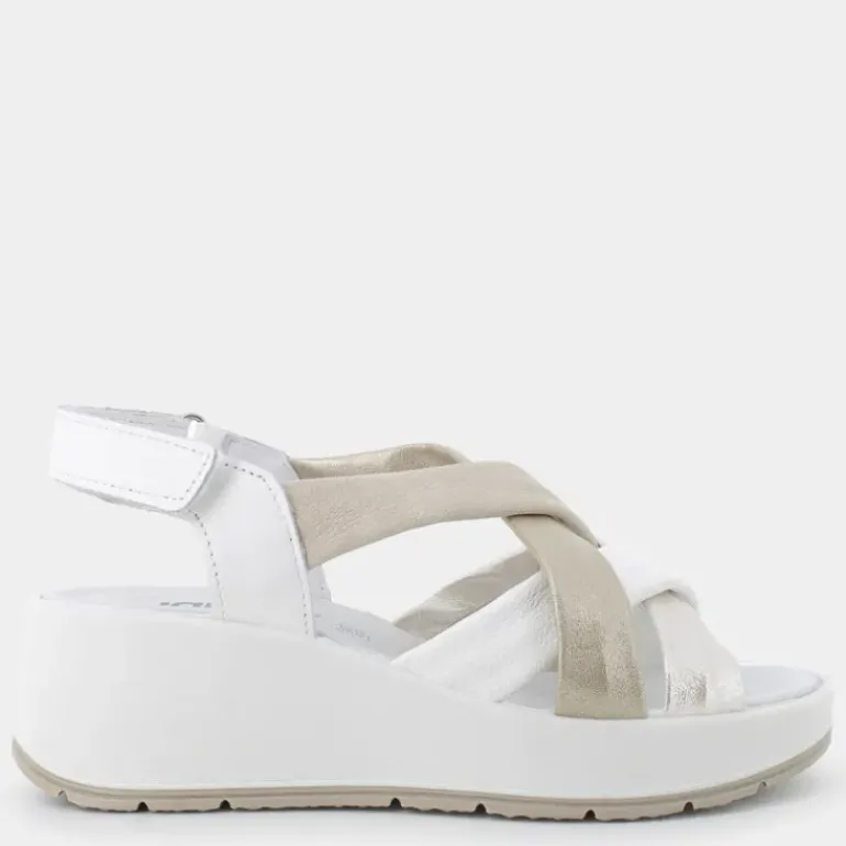 CAROLA- SANDALI BIANCO/PLATINO 7666722