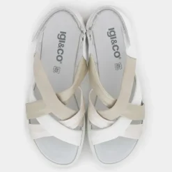 CAROLA- SANDALI BIANCO/PLATINO 7666722