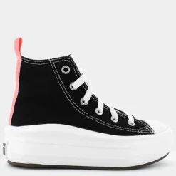 CHUCK TAYLOR MOVE- SPORTIVE NERO/SALE ROSA/BIANCO 371527C