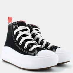 CHUCK TAYLOR MOVE- SPORTIVE NERO/SALE ROSA/BIANCO 371527C
