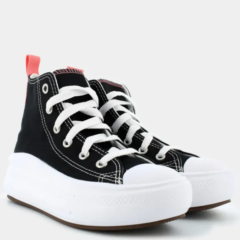 CHUCK TAYLOR MOVE- SPORTIVE NERO/SALE ROSA/BIANCO 371527C