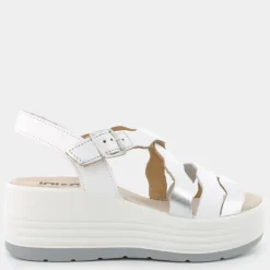 CLEA- SANDALI ARGENTO/BIANCO 7667111