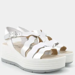 CLEA- SANDALI ARGENTO/BIANCO 7667111