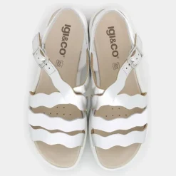 CLEA- SANDALI ARGENTO/BIANCO 7667111