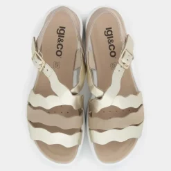 CLEA- SANDALI PLATINO/BEIGE 7667100