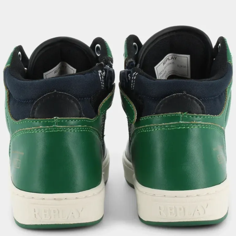 COBRA 6 BOY- SNEAKERS NAVY GREEN OFF WHITE JZ190042S