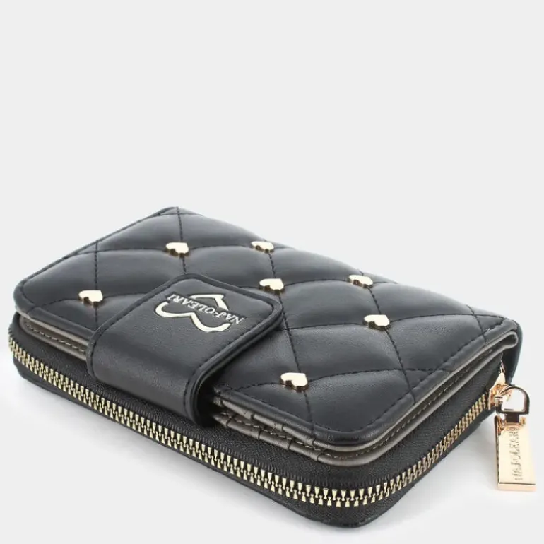 CUORE9- PICCOLA PELLETTERIA NERO 2491