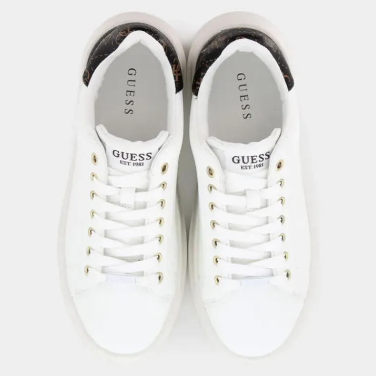 ELBINA- SNEAKERS WHITE BROWN FLJELB