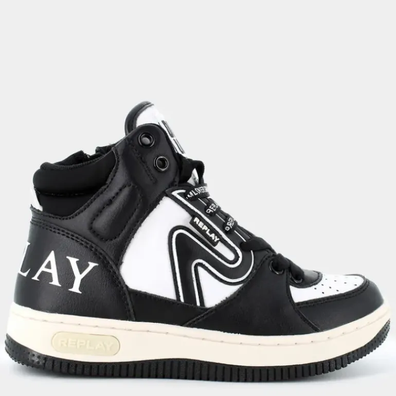 EPIC JR MID BOY 4- SNEAKERS BLACK WHITE JZ430019S