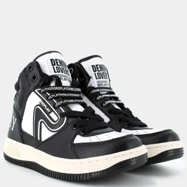 EPIC JR MID BOY 4- SNEAKERS BLACK WHITE JZ430019S