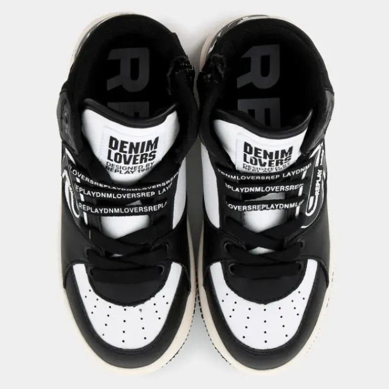 EPIC JR MID BOY 4- SNEAKERS BLACK WHITE JZ430019S