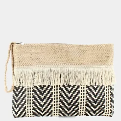 ETHNIC- PICCOLA PELLETTERIA NERO WO-E23-53