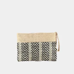 ETHNIC- PICCOLA PELLETTERIA NERO WO-E23-53
