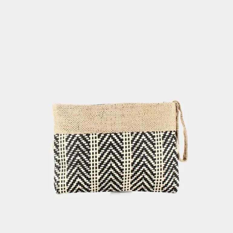 ETHNIC- PICCOLA PELLETTERIA NERO WO-E23-53