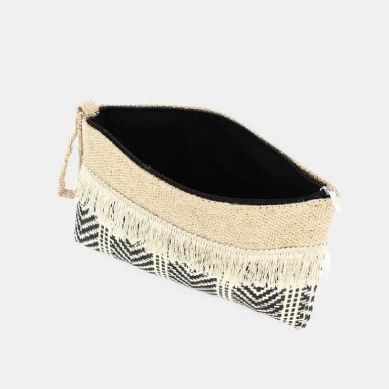 ETHNIC- PICCOLA PELLETTERIA NERO WO-E23-53