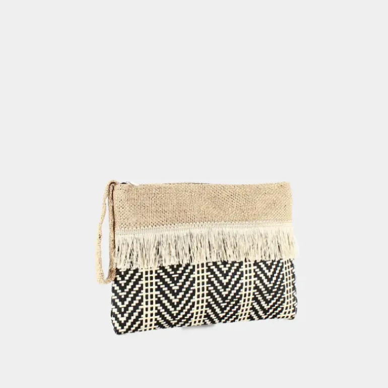 ETHNIC- PICCOLA PELLETTERIA NERO WO-E23-53
