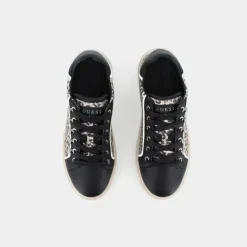 FAP12- SNEAKERS NERO/LEOPARDO FL5MEL