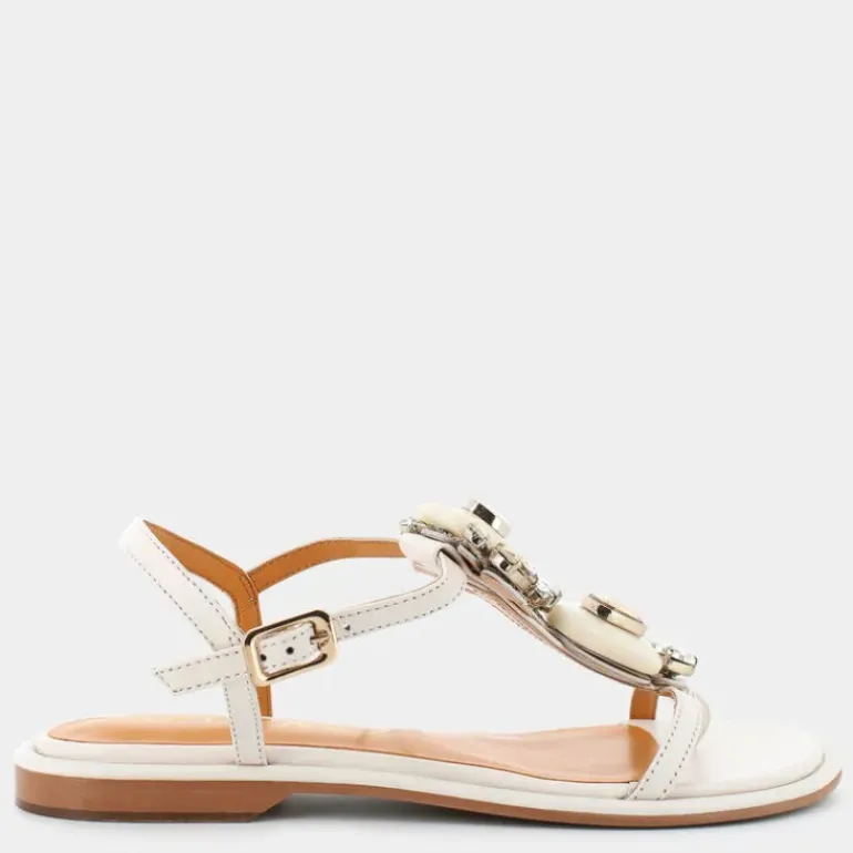 FEDORA- SANDALI BIANCO S4FLAT01