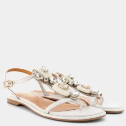 FEDORA- SANDALI BIANCO S4FLAT01