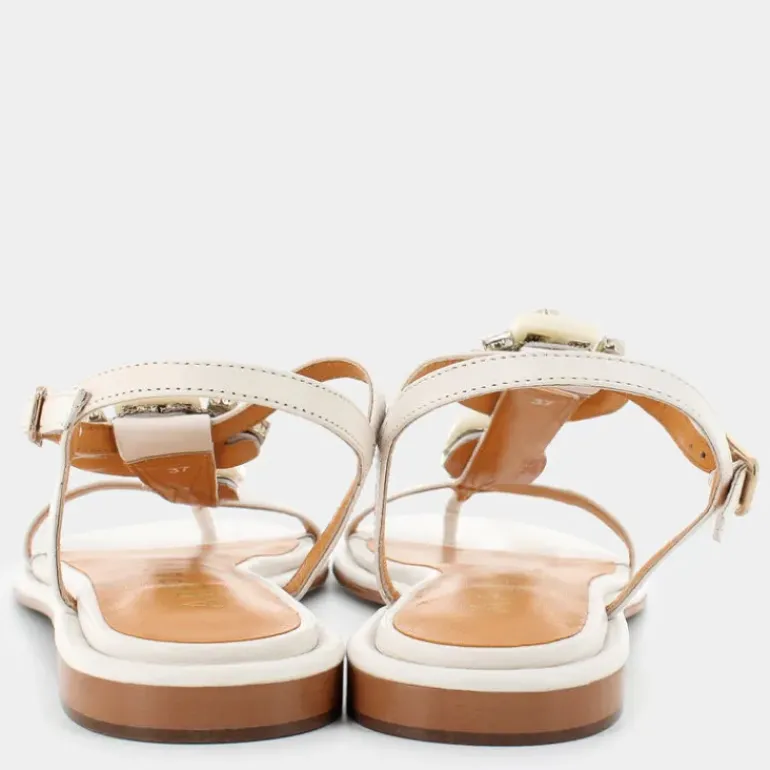 FEDORA- SANDALI BIANCO S4FLAT01