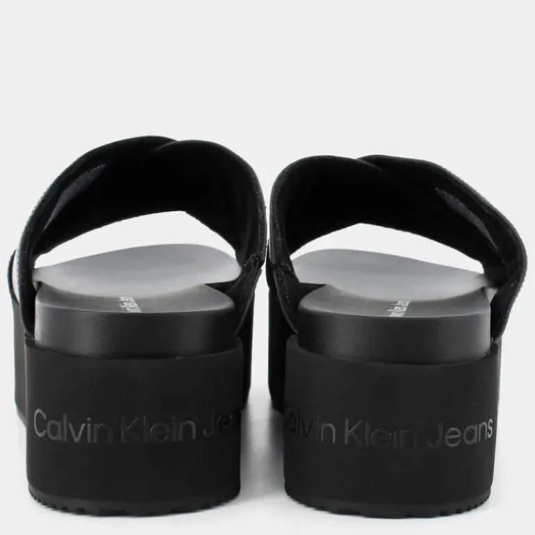 FLATFORM CROSS MG UC- SANDALI Triple Black YW0YW013490GT