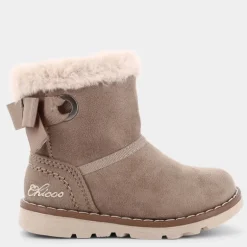 FLORINE- PRIMI PASSI BEIGE PELLICCIA BIANCA 68025