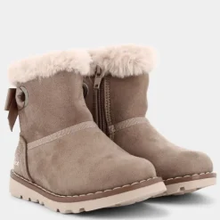 FLORINE- PRIMI PASSI BEIGE PELLICCIA BIANCA 68025