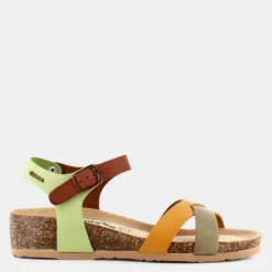GAUCHO- SANDALI TAUPE/SENAPE/COGNAC/VERDE 12FREGENE