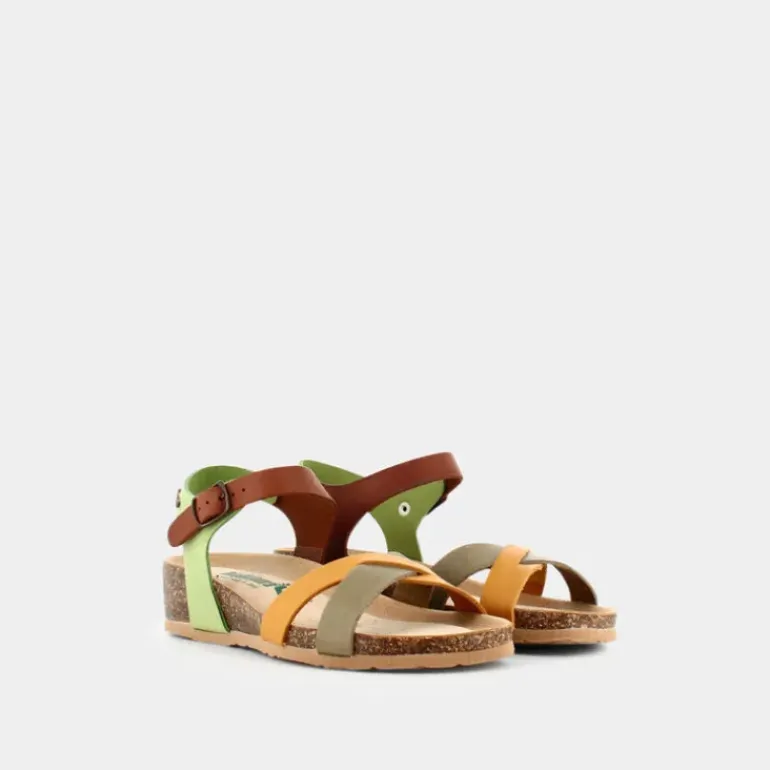 GAUCHO- SANDALI TAUPE/SENAPE/COGNAC/VERDE 12FREGENE