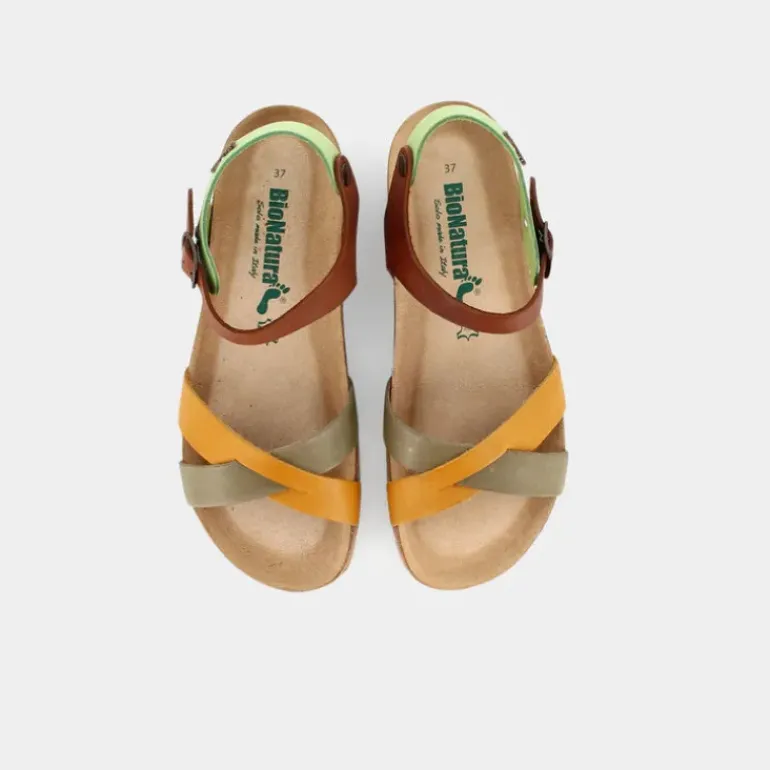 GAUCHO- SANDALI TAUPE/SENAPE/COGNAC/VERDE 12FREGENE