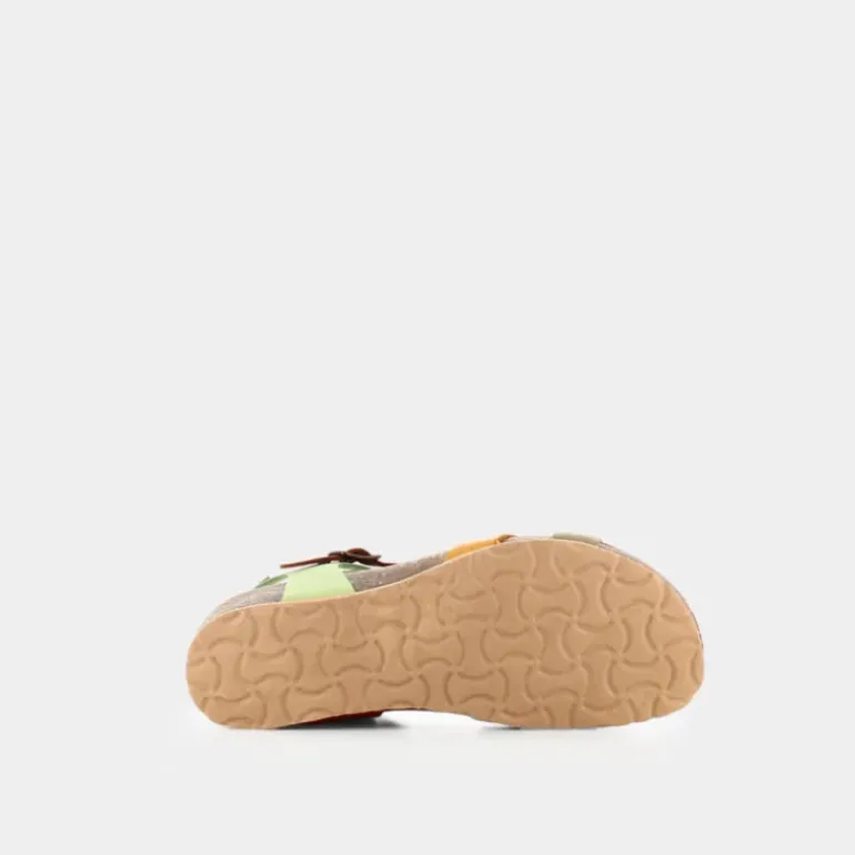 GAUCHO- SANDALI TAUPE/SENAPE/COGNAC/VERDE 12FREGENE