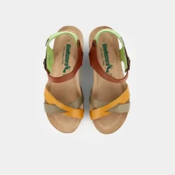 GAUCHO- SANDALI TAUPE/SENAPE/COGNAC/VERDE 24FREGENE