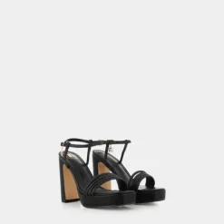 GLITTER- SANDALI NERO 8125
