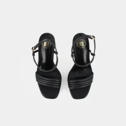 GLITTER- SANDALI NERO 8125