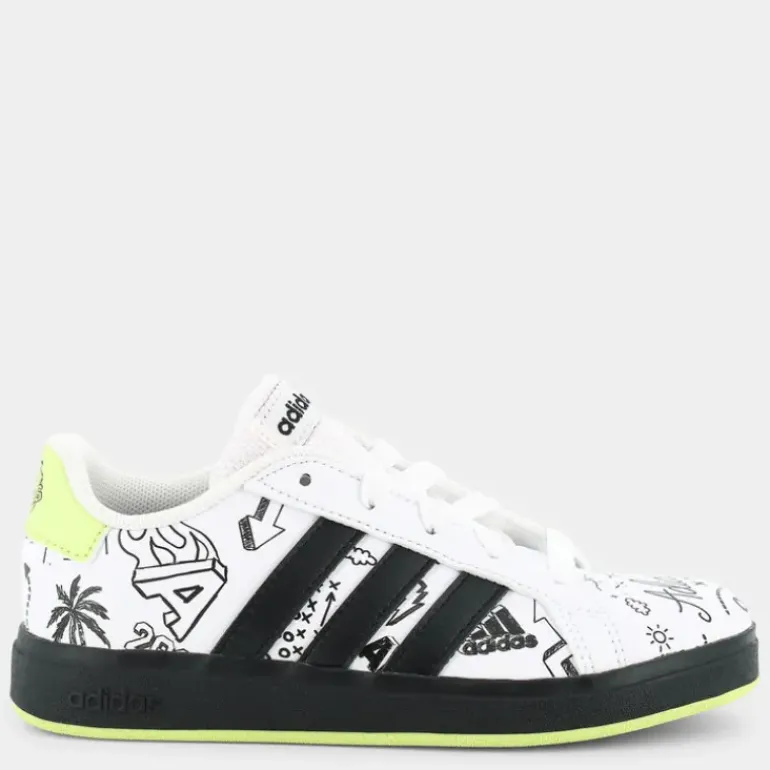 GRAND COURT 2.0 K- SPORTIVE white/core black/pulse lime IG4853