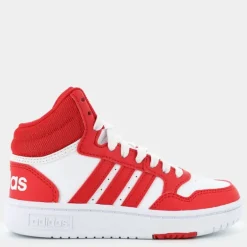HOOPS 3.0 MID K- SPORTIVE ftwr white/better scarlet/better scarlet IG3718