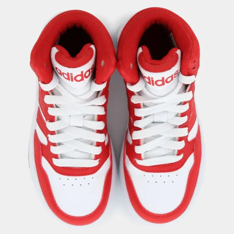 HOOPS 3.0 MID K- SPORTIVE ftwr white/better scarlet/better scarlet IG3718