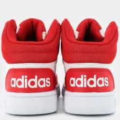 HOOPS 3.0 MID K- SPORTIVE ftwr white/better scarlet/better scarlet IG3718