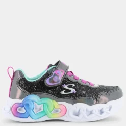 INFINITE HEART LIGHTS- SPORTIVE BLACK ROCK GLITTER/TURQUOISE 303752L