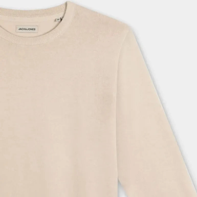 JJEBASIC KNIT CREW NECK- MAGLIE E FELPE MOONBEAM 12137190