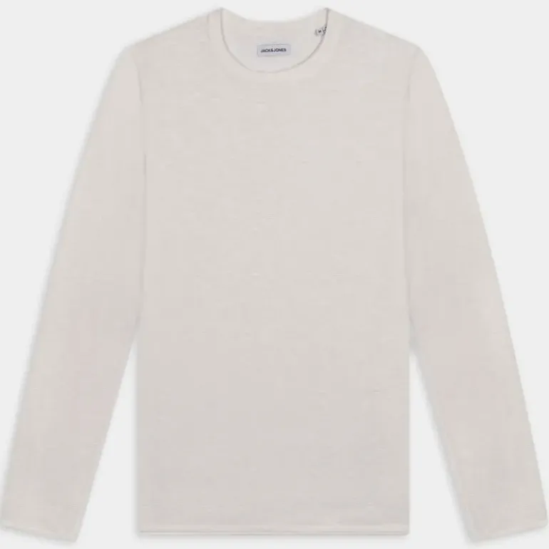 JJELINEN KNIT CREW NECK SN- MAGLIE E FELPE CLOUD DANCER 12248788