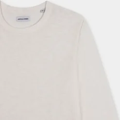 JJELINEN KNIT CREW NECK SN- MAGLIE E FELPE CLOUD DANCER 12248788
